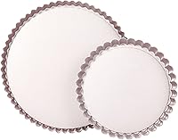 Vista 1 de CHEFMADE Juego de moldes para tartas, molde redondo de 7 y 9 pulgadas con fondo suelto extraíble, sartén antiadherente de acero al carbono