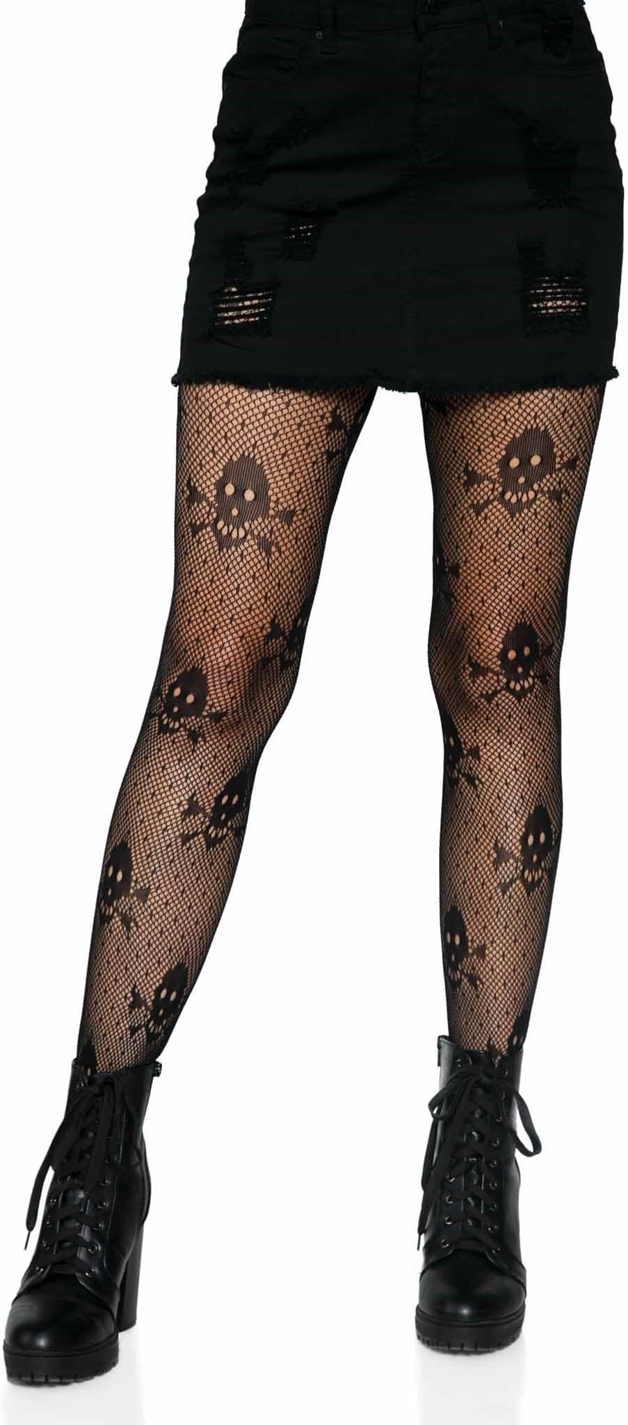 Leg Avenue Women's Skull Net Tights
