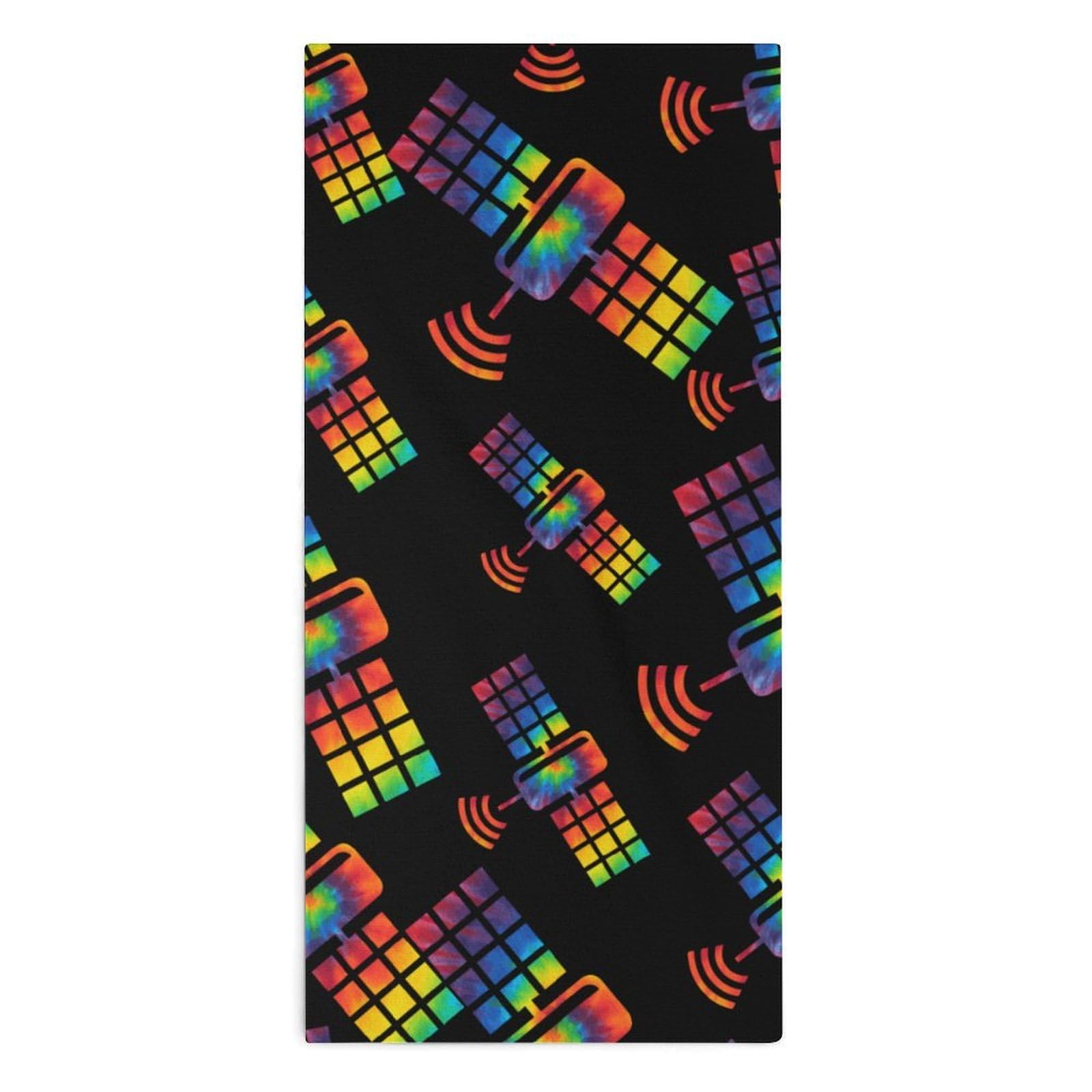 NCLQVJXZKHW Tie Dye Space Satellite Hand Towels Soft Face Towel Gym Bathroom Travel Hotel 13"x28"