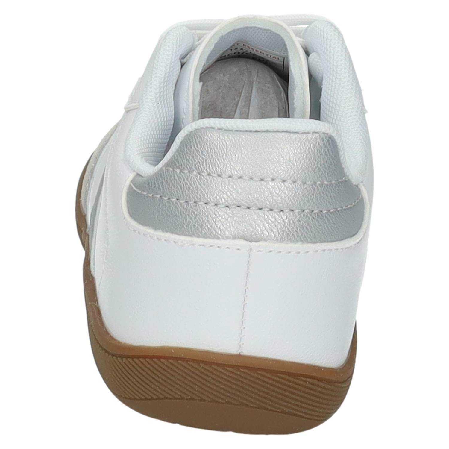 DEMAX 7-1227H Zapatillas Deportivas respetuosas para Mujer Demax Blancas con Detalles Plata y Plantilla Double Memory Foam Mujer Deportivos
