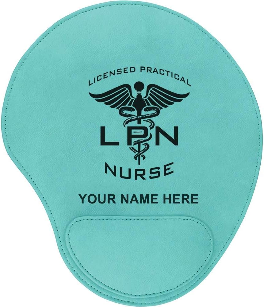 LaserGram Mouse Pad, LPN Licensed Practical Nurse, Personalized Engraving Included (Teal)