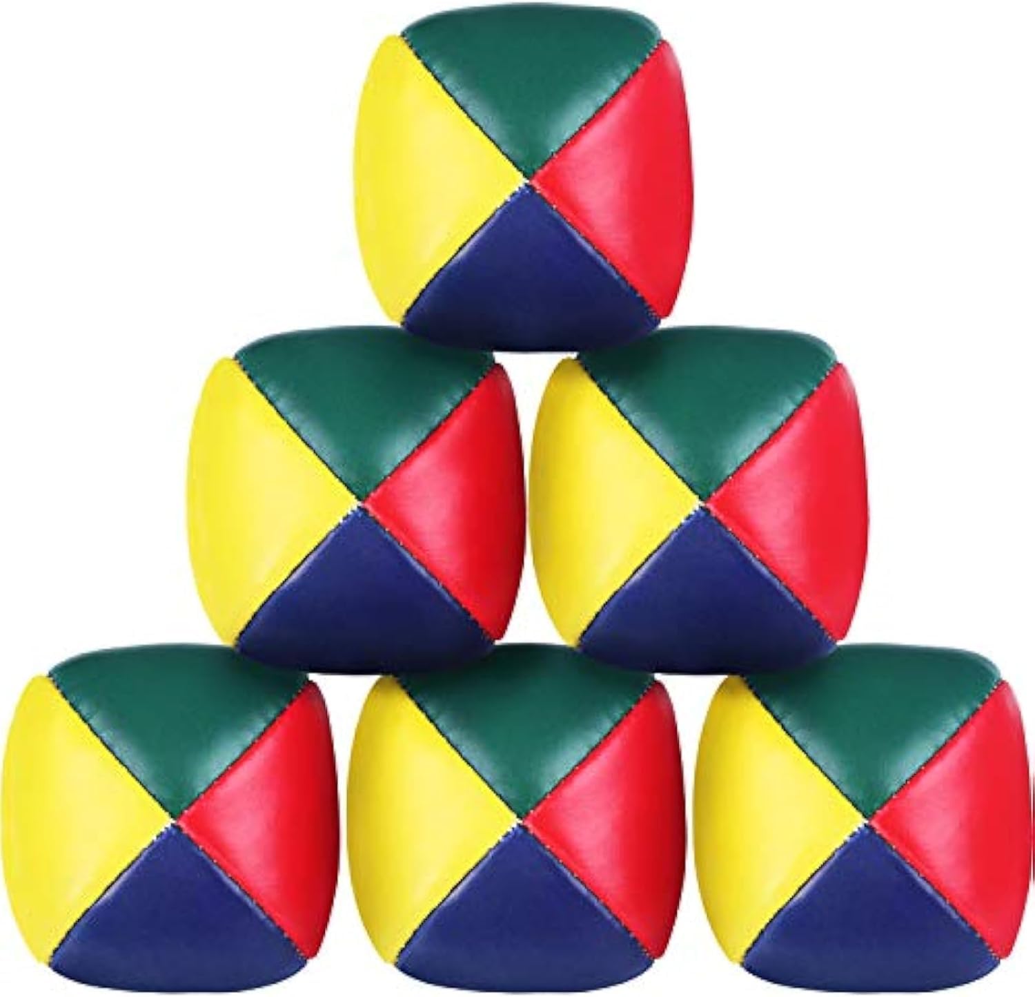 Dzxin Juggling Balls Set - 6 Pcs Soft Bean Bags for Adults & Children Beginners - Outdoor Throwing