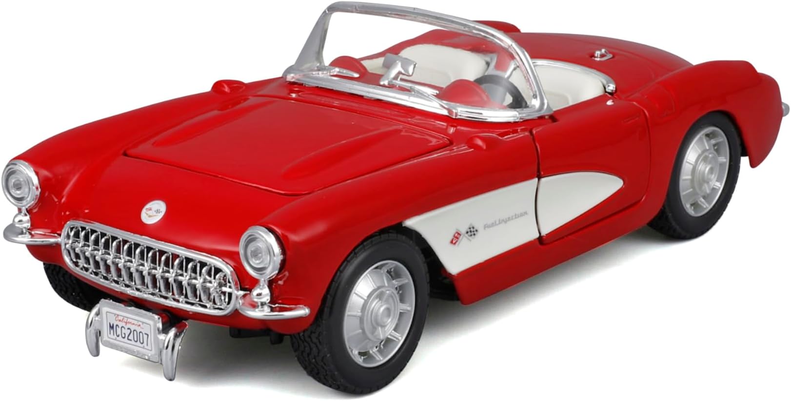 Maisto Assembly Line 1957 Chevrolet Corvette 1/24 Scale Diecast Model Car Kit Red