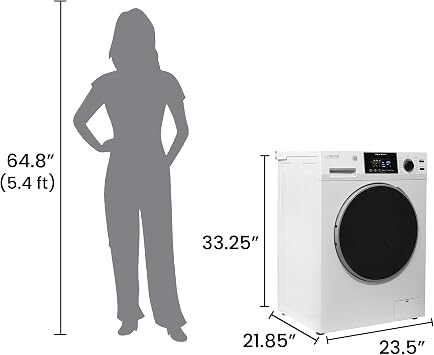 Equator Compact Washer 1.6cf/15lbs PET CYCLE 15 Programs 110V (White)