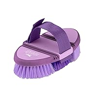 Vista 8 de Harrison Howard Cepillo de aseo de caballos de acabado flexible, flexible, agarre cómodo, azul claro