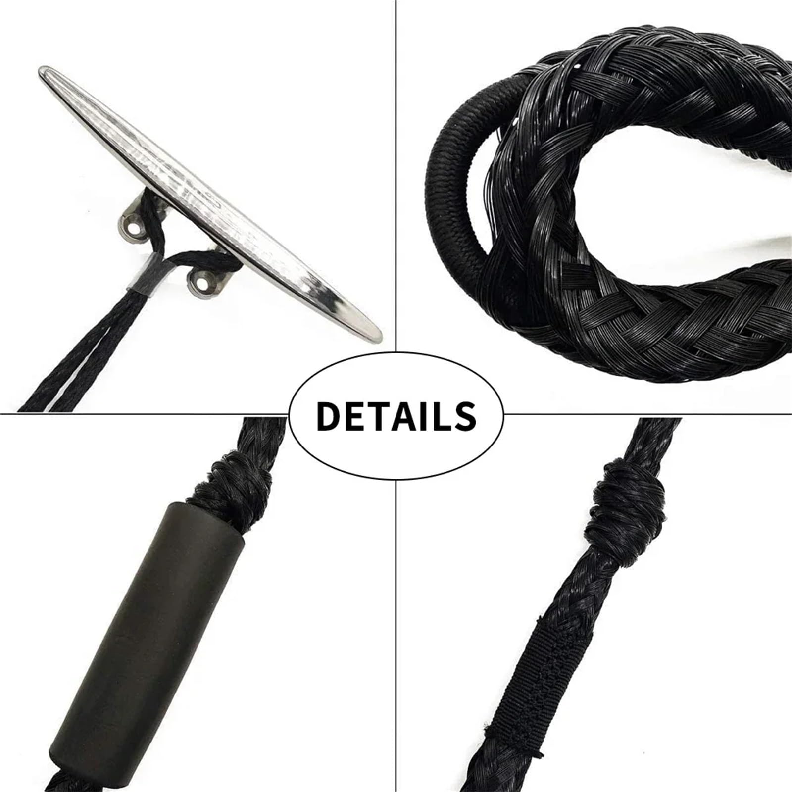 Festmacherleine, 1/2Pcs Boot Seil Dock Linien Dock Linie Festmacher for Boote 4 Ft 2 Seile Bungee Cord dockline Boot Wasserfahrzeuge Zubehör(2pc)