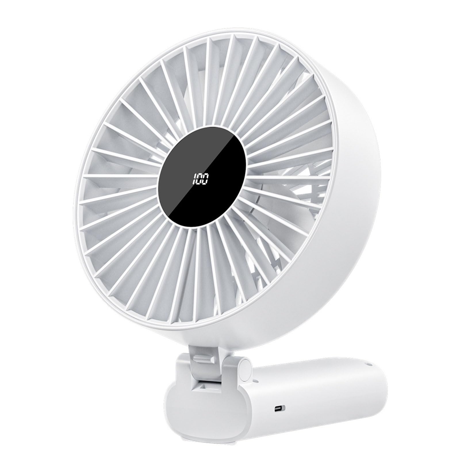 Ventilateur compact rechargeable pour bureau et dortoir avec flux réglable