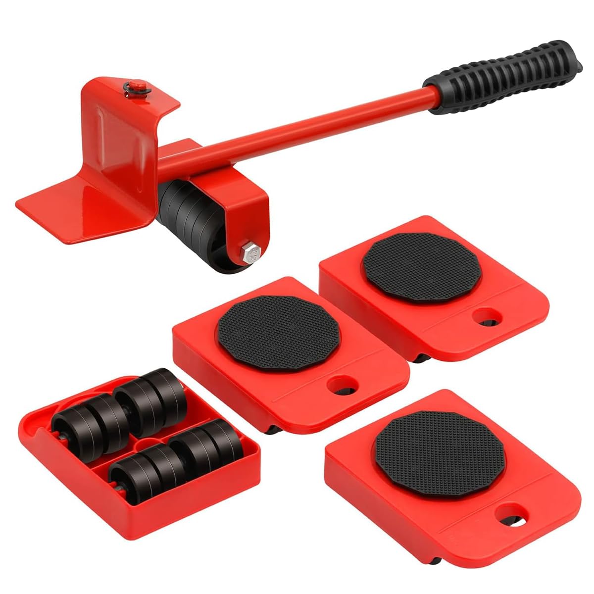 HEAVY DUTY FURNITURE TRANSPORT KIT: Castors, Transport Wheels and Lifters for Easy Moving of Heavy Items - The Essential Kit for Furniture Moving