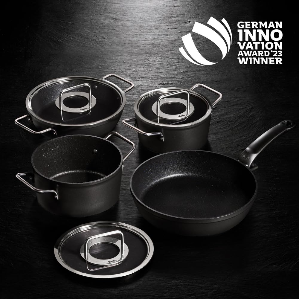 Fissler Adamant Cazo de Aluminio (de 2 Litros y 18 cm de Diámetro), Revestido, con Tapadera Metálica, Antiadherente, Inducción