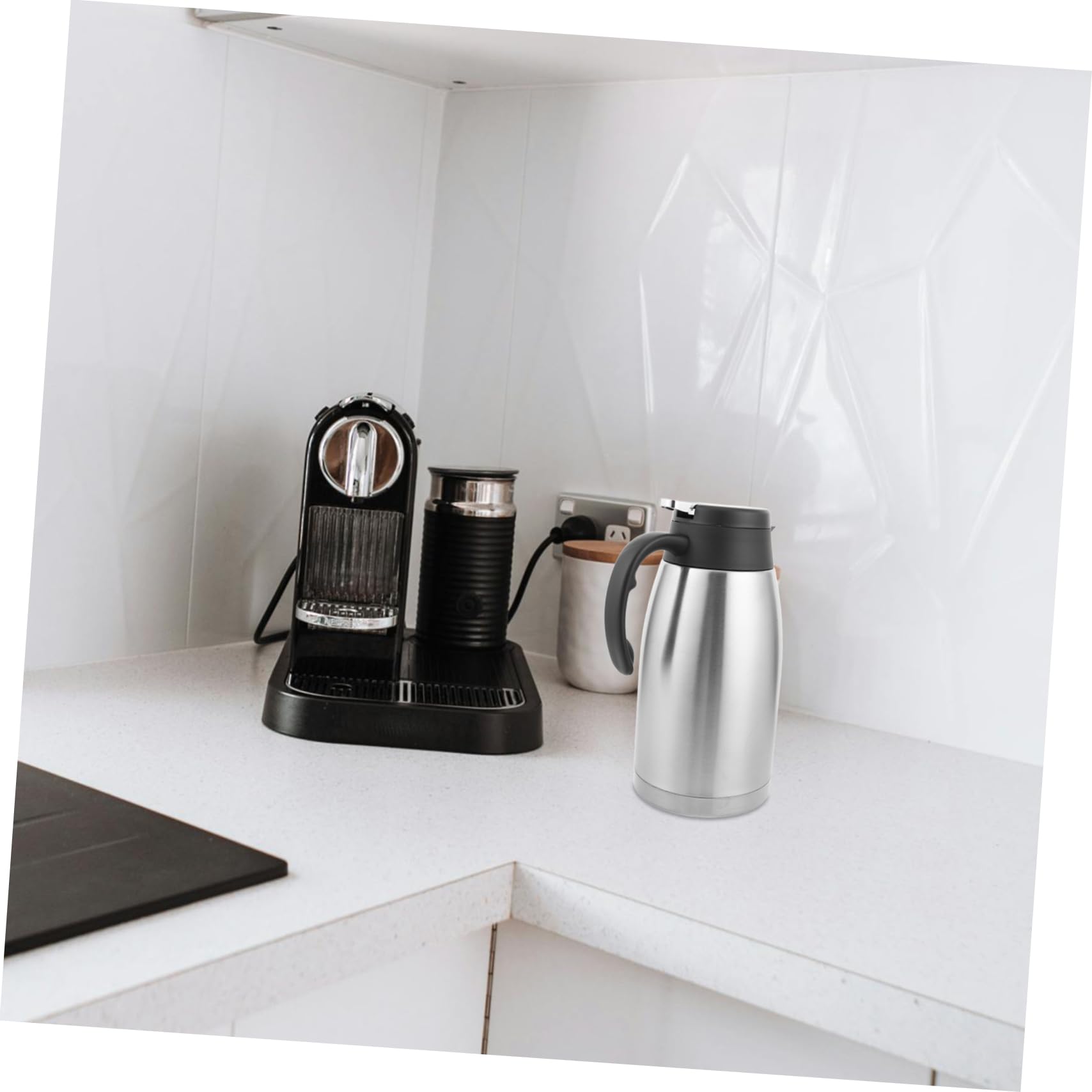 Tofficu Caraffa Termica Isolata in Acciaio Inox per Caffè Tè e Bevande Contenitore per Acqua Calda e Fredda Brocca per Riunioni e Uso Domestico
