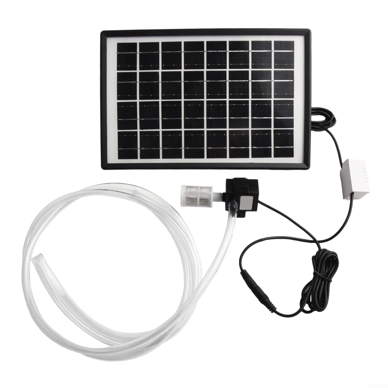 HpLive - Bomba de agua solar (6 W, 9 V, panel solar, 12 V, bomba sumergible, caudal 240 L/h, para acuario, estanque, fuente, con manguera de 2 m y filtro