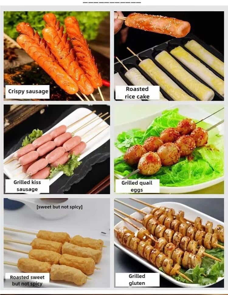 Miniatura 4 de Sartén para salchichas, Sartén de salchicha de hierro fundido, Bandeja antiadherente para hornear con mango de madera antiescaldado, sartén para