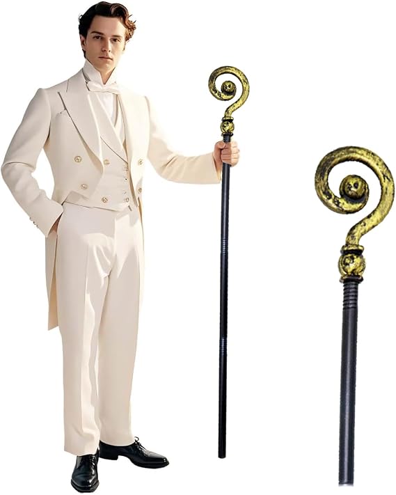 MEISH Wizard Staff Prop Shepherd Walking Sticks Scepter Plastic Crook Staff Cosplay Costume Accessory for Halloween