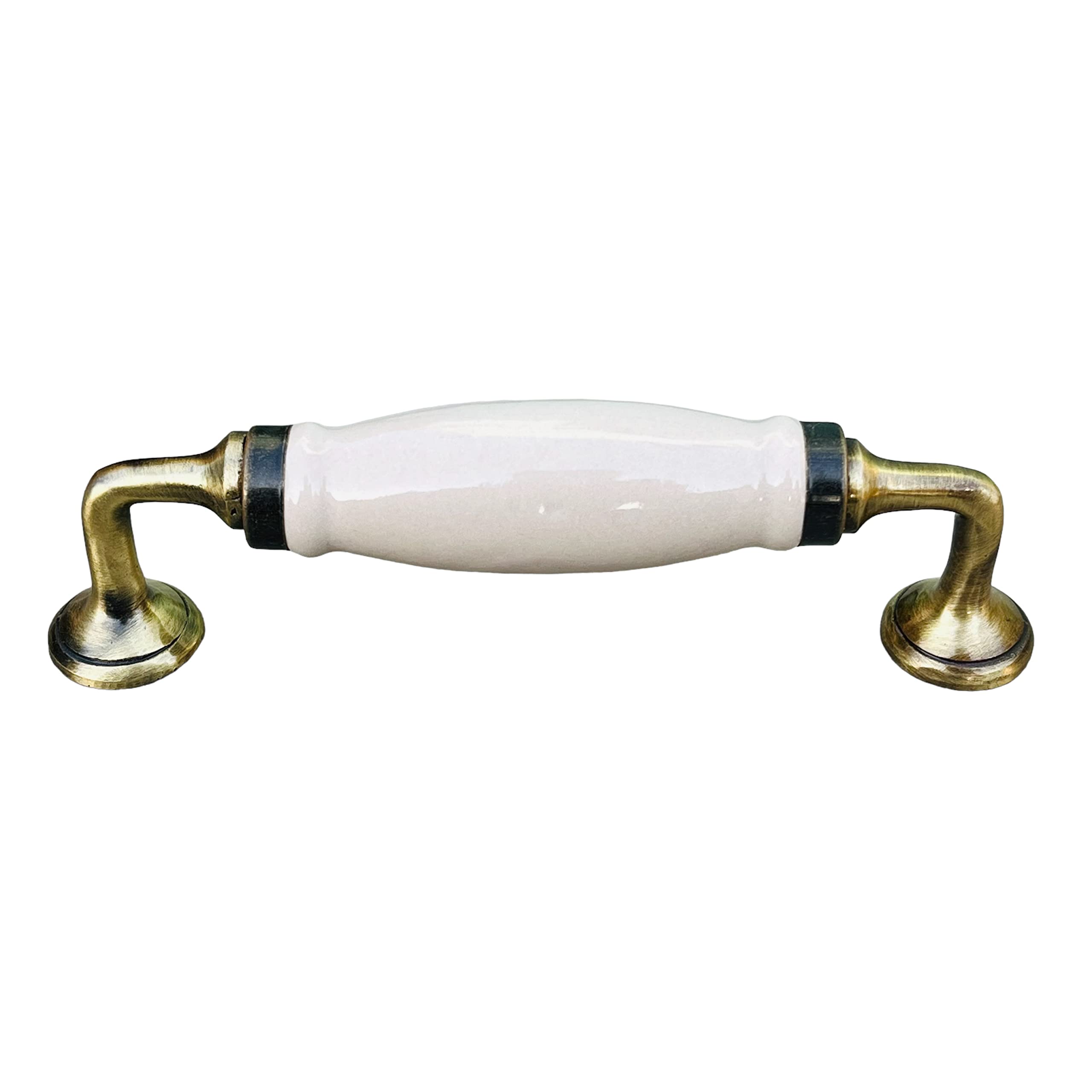 Maison Belle Ceramic Door Handle Gold Antique Finish - Scratch Proof 100% (Size 6 Inch, Cream) (B0BWS9C4VC) Amazon Price History, Amazon Price Tracker