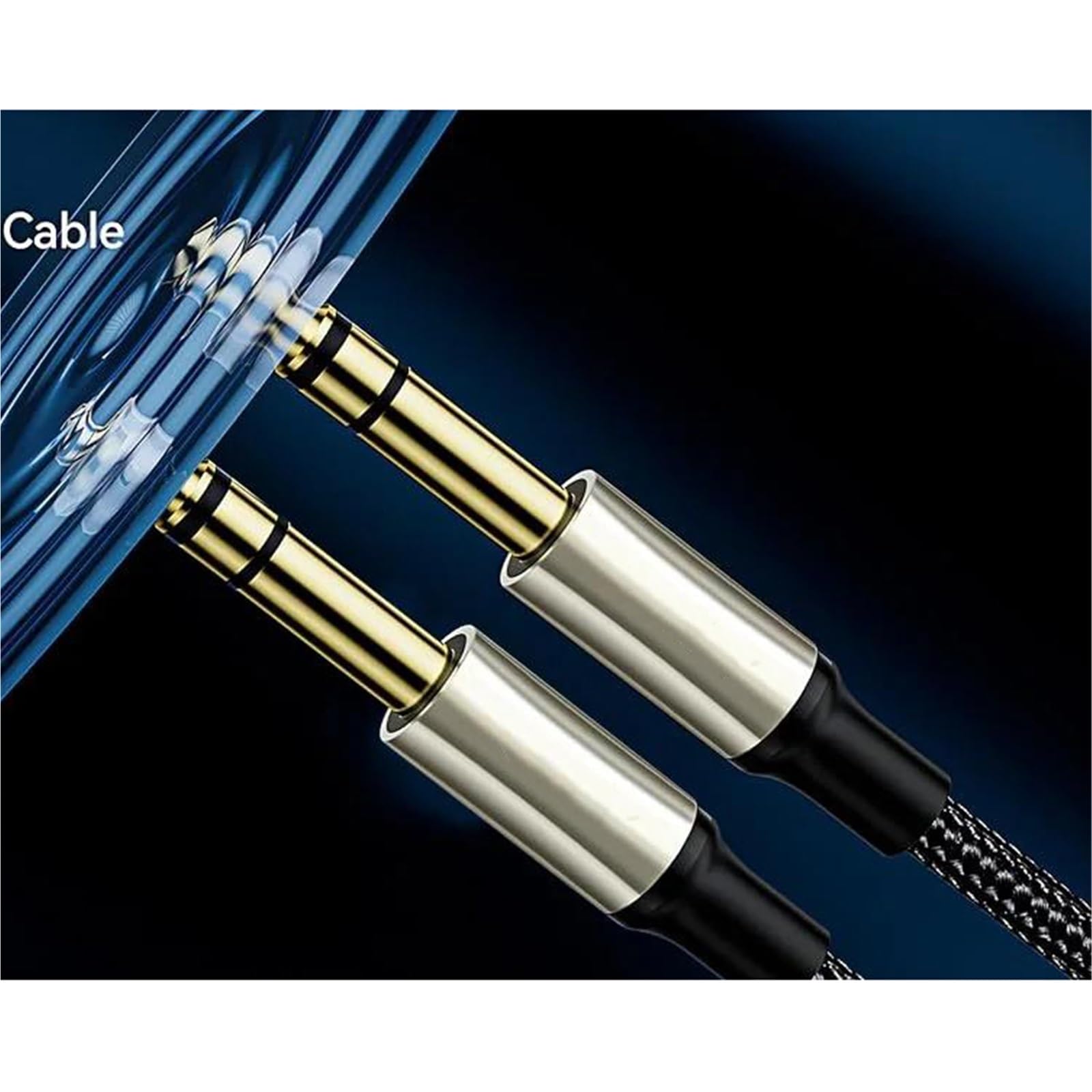 Kabel Do Gitary 1/4 Cala Wyjście Gitarowe 6,35 Mm Męski Przewód Mono Do Wzmacniacza Głośnikowego Klawiatury Basowej Fortepianu(Pack of 3,300cm)