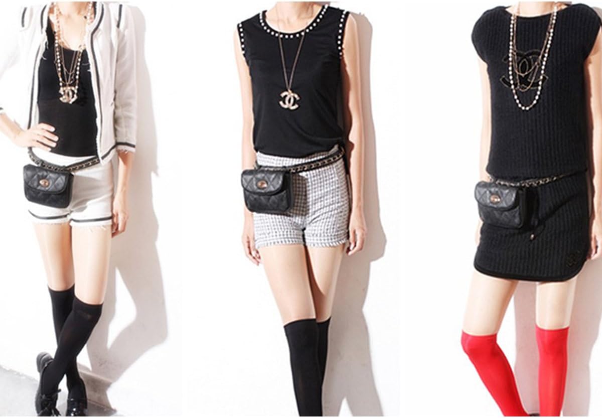 Goodbag Boutique Fashion Women Waist Bag Faux Leather Embroider Lattice Pattern Mini Fanny Pack