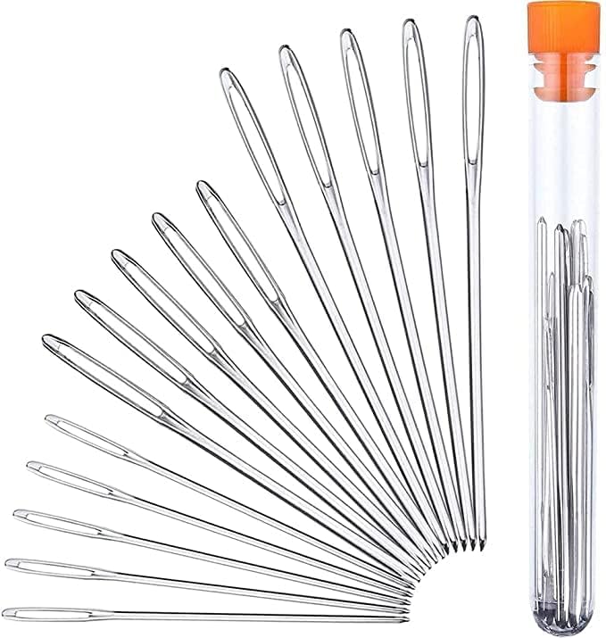 Wool Knitting Needle Set, Stainless Steel Big Eye Needle, Wool Knitting Needle, Tatting Needle