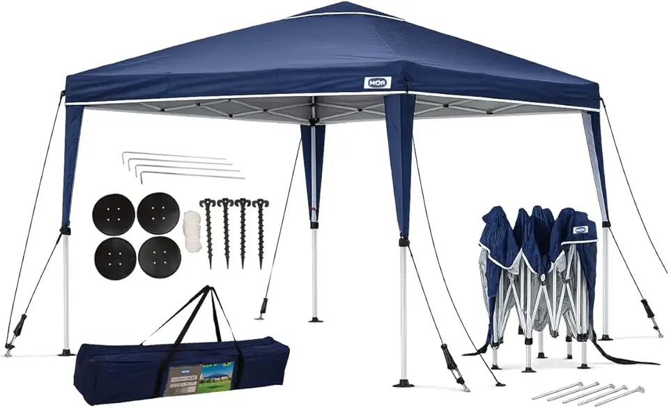 Tenda Gazebo 3x3m Sanfonado com Proteção Solar FPS 100 Barraca de Praia Camping Pesca Eventos Acampamento Grande Resistente Reforçado Articulado Bolsa de Transporte Fácil Montagem