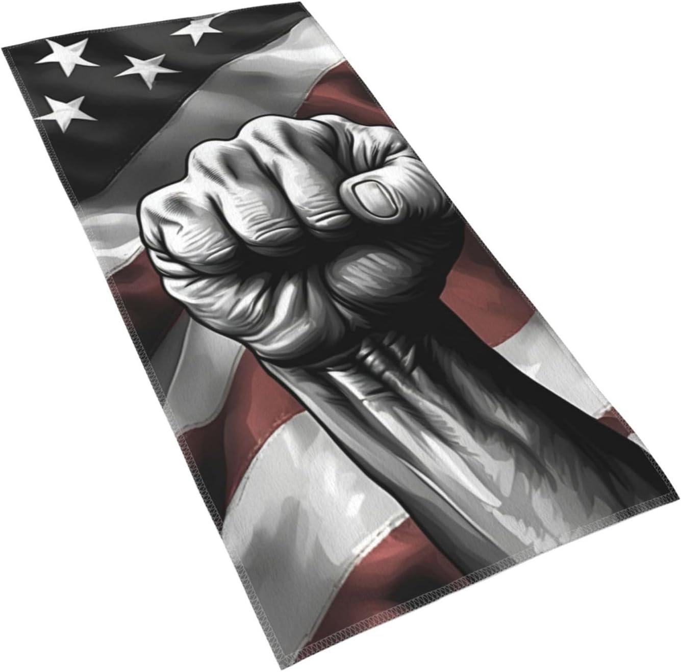 red White Star Stripe Flag Print Hand Towels for Kitchen, Decorative Bathroom Towels Decor Farmhouse Cute for Men Women Gifts