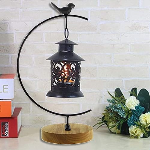 Miniatura 6 de CXLE Soporte de exhibición de adornos, soporte de adorno de hierro para colgar globo de vidrio para plantas de aire, terrario, bola de bruja, adorno