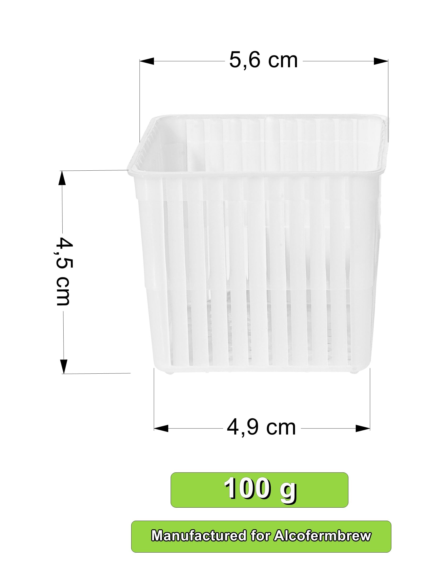 10 x Käseform 5.6 x 4.9cm – Variationen | Kunststoff-Käseform | Korb für Käse