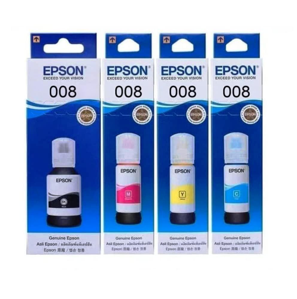 008 Ink Original Black, Cyan, Yellow, Magenta Ink Bottles - Compatible with Printer L15150, M15140, M15180, L6460, L6490, L6580, L6570, L15180 Models | Compatible with L15150-image-7