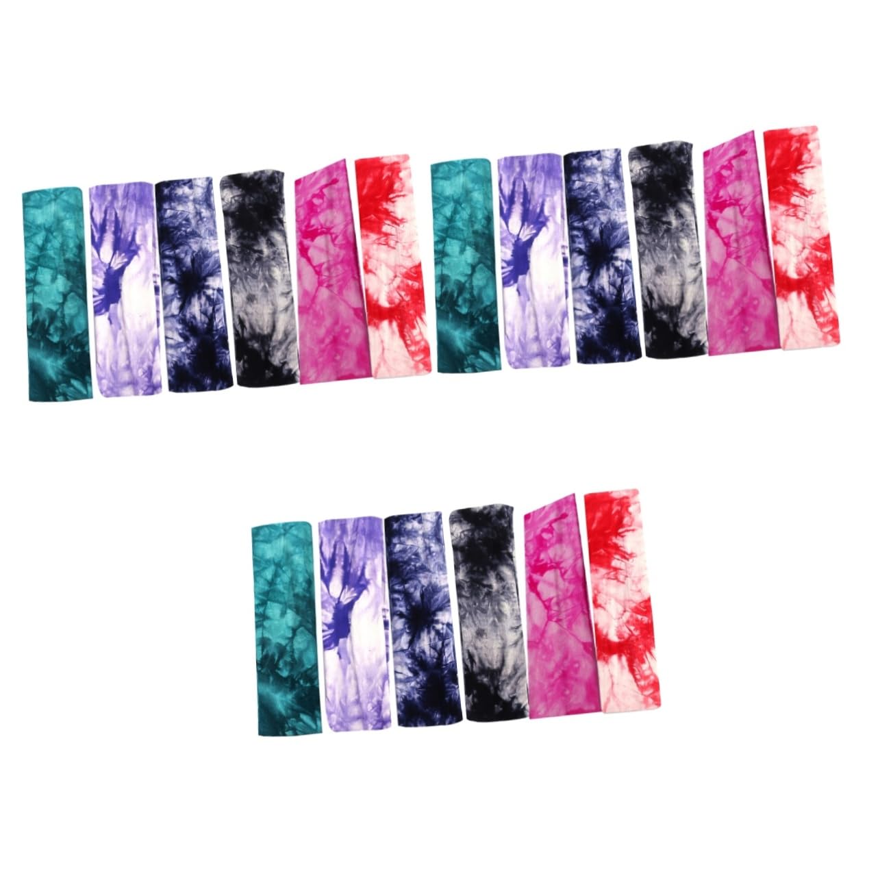 minkissy 18 Pcs Yoga Elastic Ribbon Sweat Absorbing Headbands Yoga Headband Mens Gym Headband Workout Scarf Exercise Headband Hair Band for Men Yoga Supply for Hair Headgear Man Tie-dye-image-48