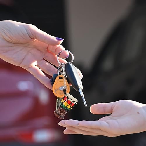 Miniatura 2 de NUOBESTY Llavero de tambor africano, llavero de tambor, colgante de decoración colgante, regalo de cumpleaños, instrumento musical, adorno colgante