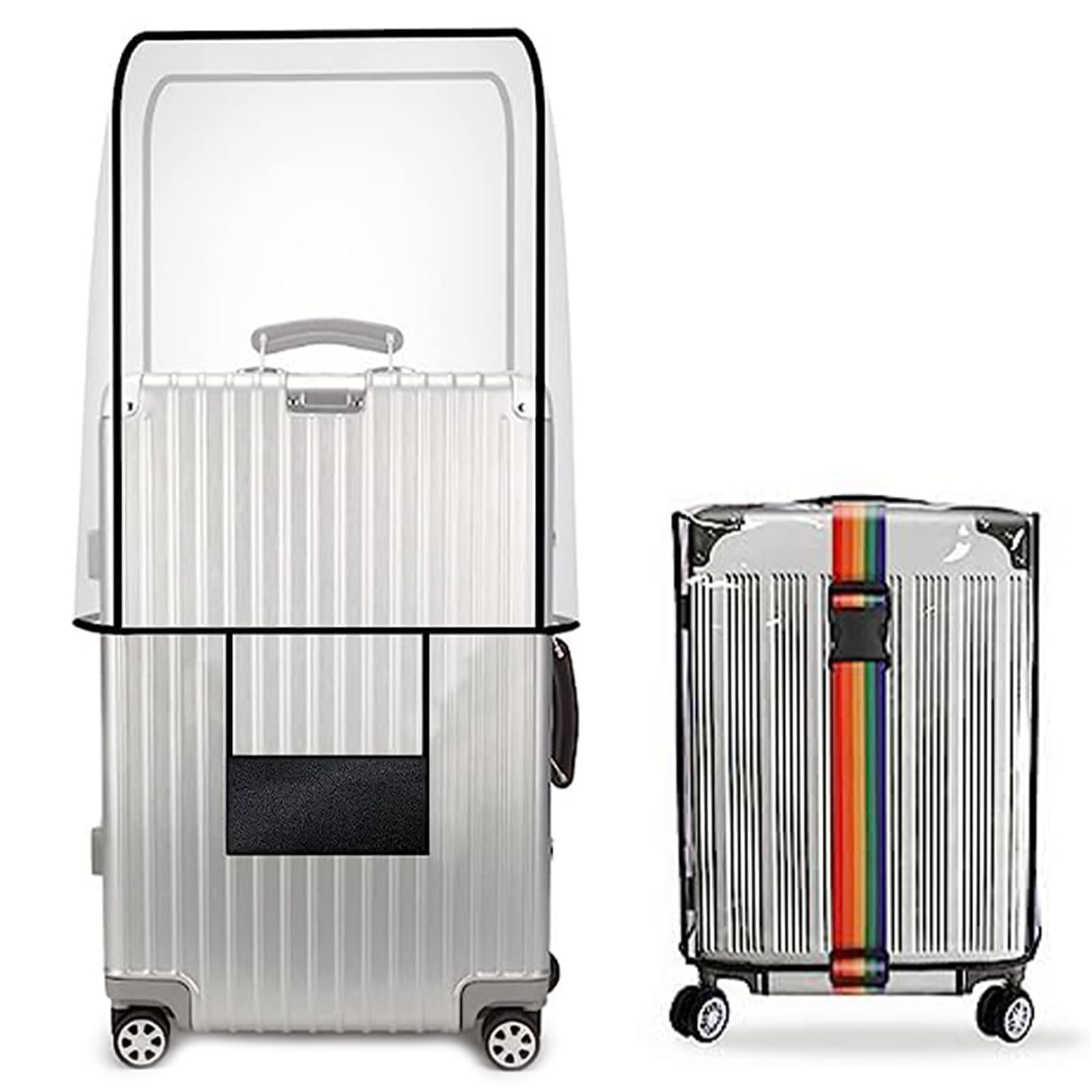 WEMOVELuggage Cover Protector - Clear PVC Travel Suitcase Cover Protectors With a Luggage Tie, Luggage Cover Suitcase Protector Cover Dust Cover for Wheeled Suitcase (Fits 22 Inch)