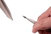 Faude combination tweezers - pointed tweezers for splinters and eyebrow tweezers for ingrown and fine hairs in one (stainless steel)