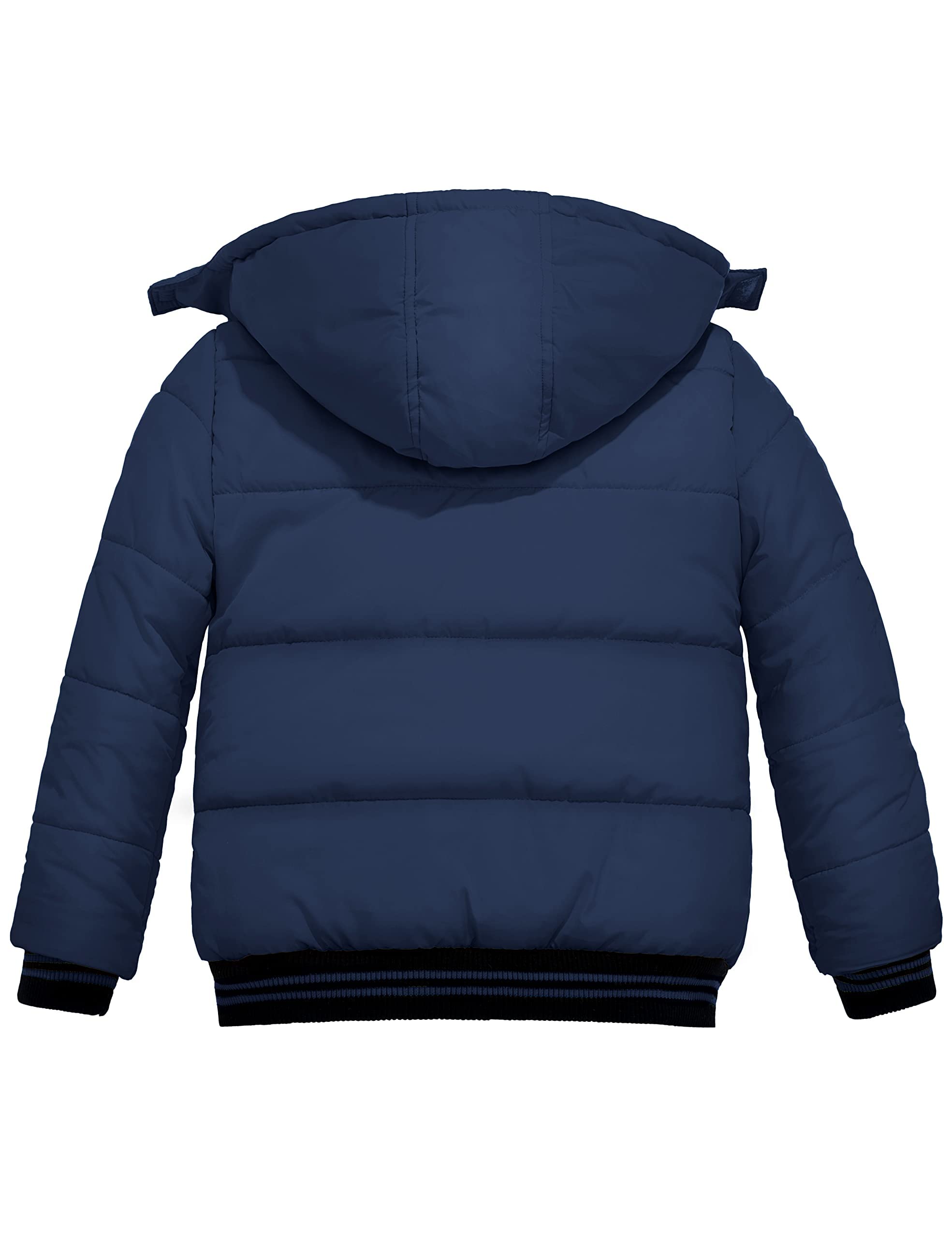 Wantdo Abrigo de Invierno para Niños Chaqueta Cálida Abrigada Acolchada de Algodón Resistente al Agua con Capucha Extraíble
