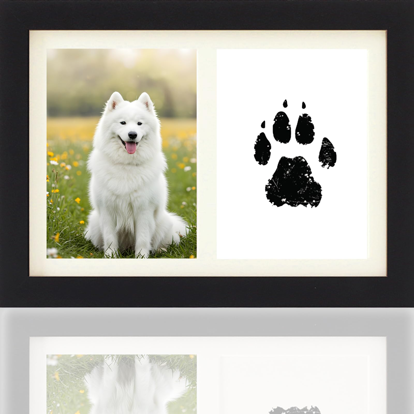 Nuoyiman Dog or Cat Paw Print Kit, Pet Pawprint Making and Photo Display for 7" x 5" Photo, DIY Paw Print Ink Kits for Pet Memorial Gifts
