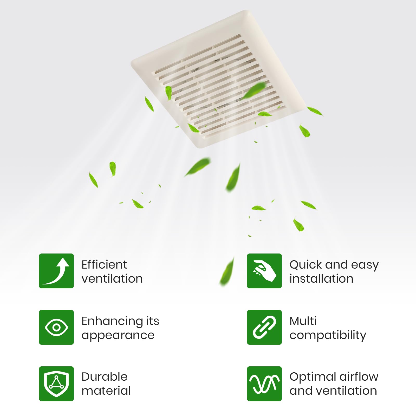 Calvana Paquete de 2 cubiertas para ventilador de baño C350GN con resortes, rejilla de repuesto para ventilador de escape de 8-3/4 x 9-1/8 pulgadas, compatible con Broan-NuTone, compatible con los