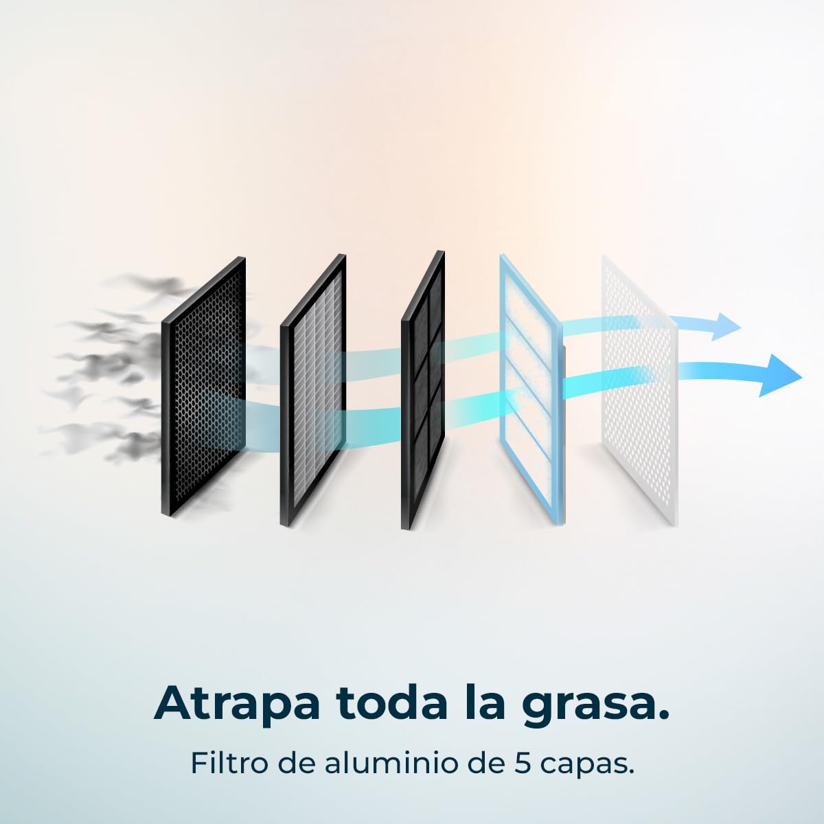 Cecotec Campana Extractora de Encimera 90m Bolero Flux ET 908000 Glass Black A++. 210W, Succión 800m3/h, 8 Velocidades, Slider Touch Control, Filtro Carbono, Acabado en Cristal Negro