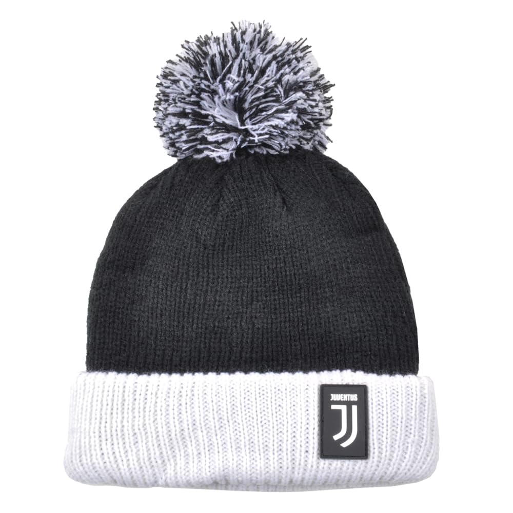Imma Berretto Calcio Juve Jacquard Ponpon Nero Bianco Bambino TU