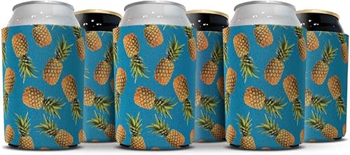 Vista 8 de WIRESTER Fundas enfriadoras de latas para bebidas de soda y cerveza, paquete de 6 – tortuga marina del océano