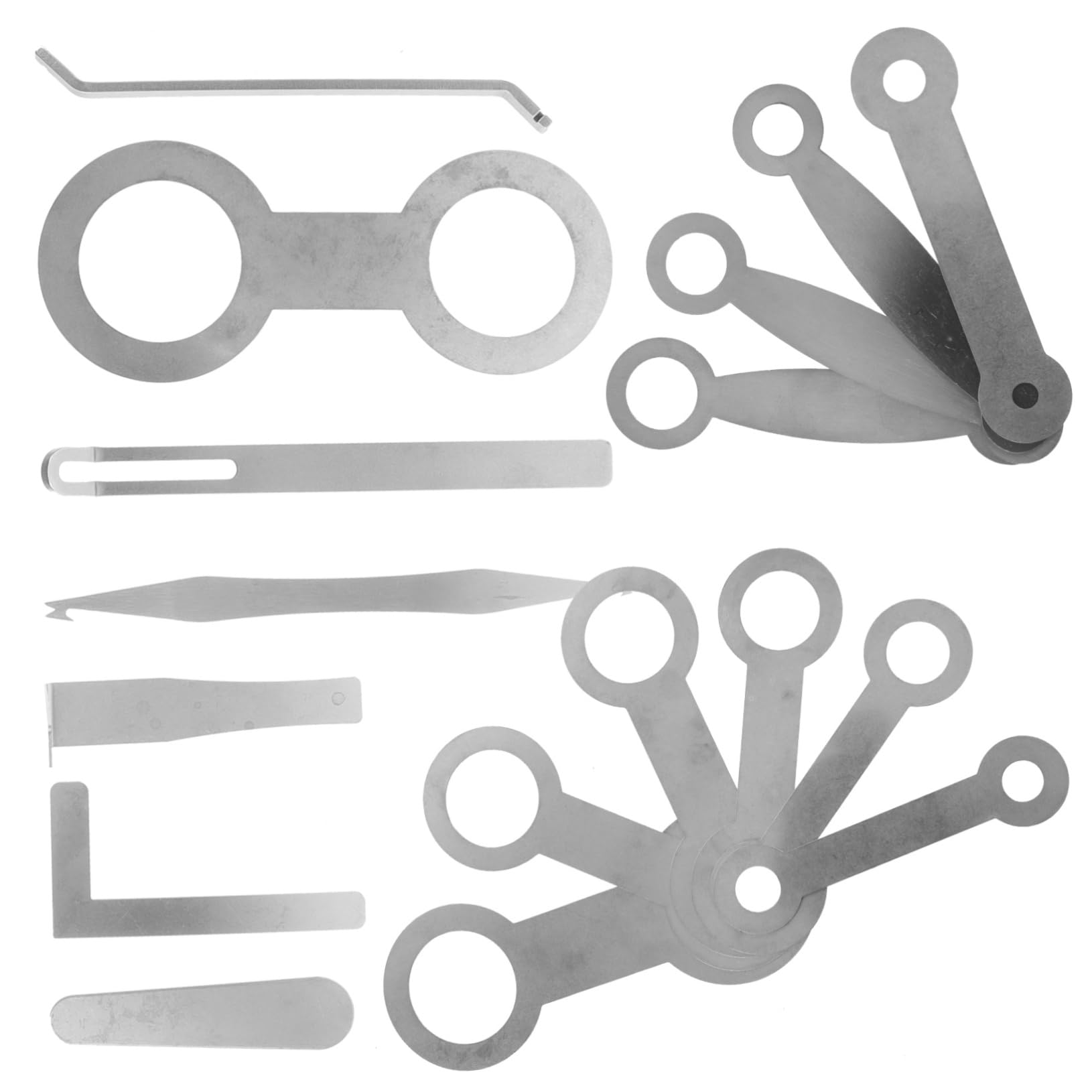 Vaguelly Kit de Reparación para Instrumentos de Viento de Metal, Tamaño Pequeño, Color Plata, Adecuado para Uso Profesional en Talleres de Reparación Musical