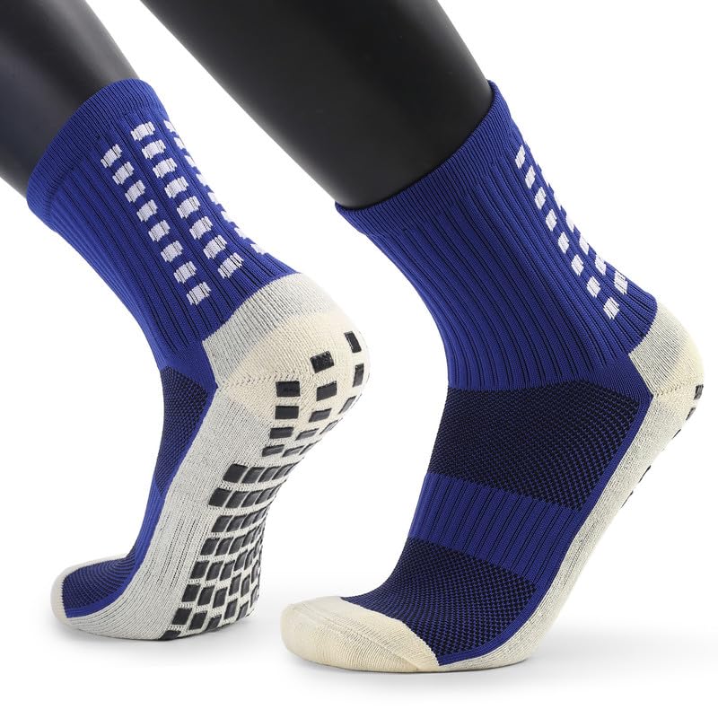 ketkar Men's Grip Soccer Socks Anti Slip Athletic Socks Non Skid Football Basketball Socks with Grip Pads (Pack Of 01)-picture-3