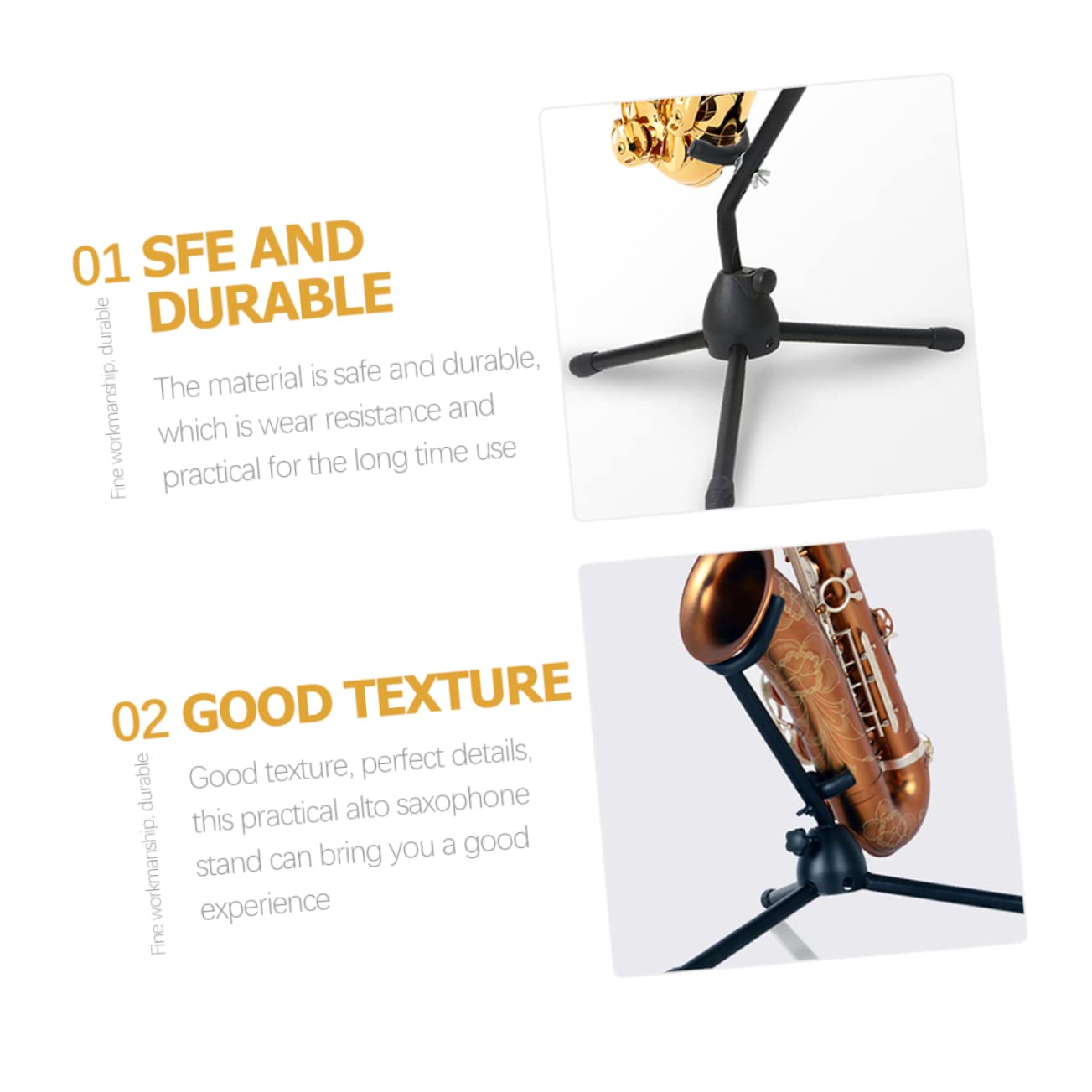 VICASKY Tenor Saxophone Stand Saxophone Bracket and Stable Saxophone Rack Folding Design