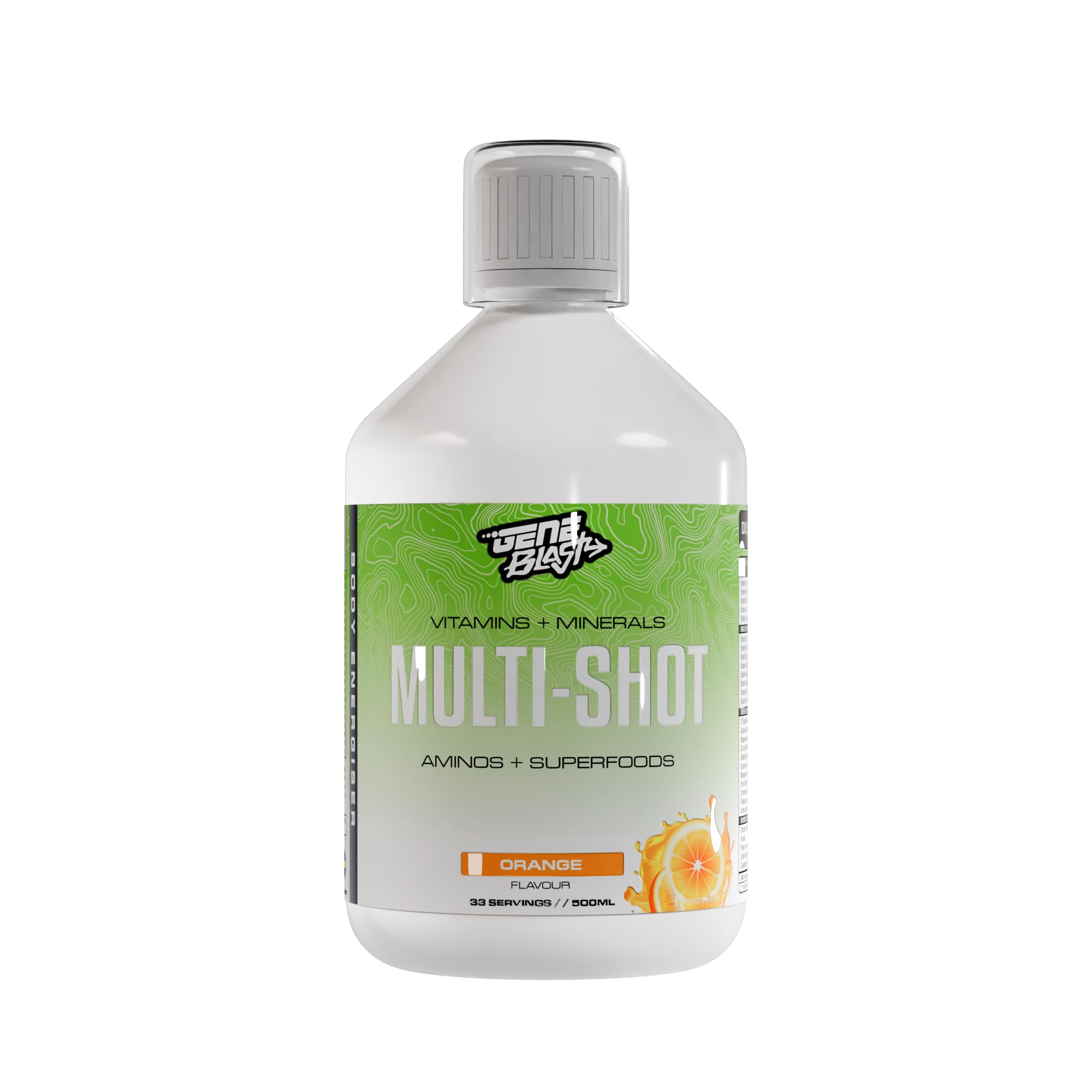 Multi-Shot Liquid Multivitamin Food Supplement – Liquid Vitamins & Minerals with B-Complex, Amino Acids & Botanical Ingredients – 500 ml (33 Daily Servings)