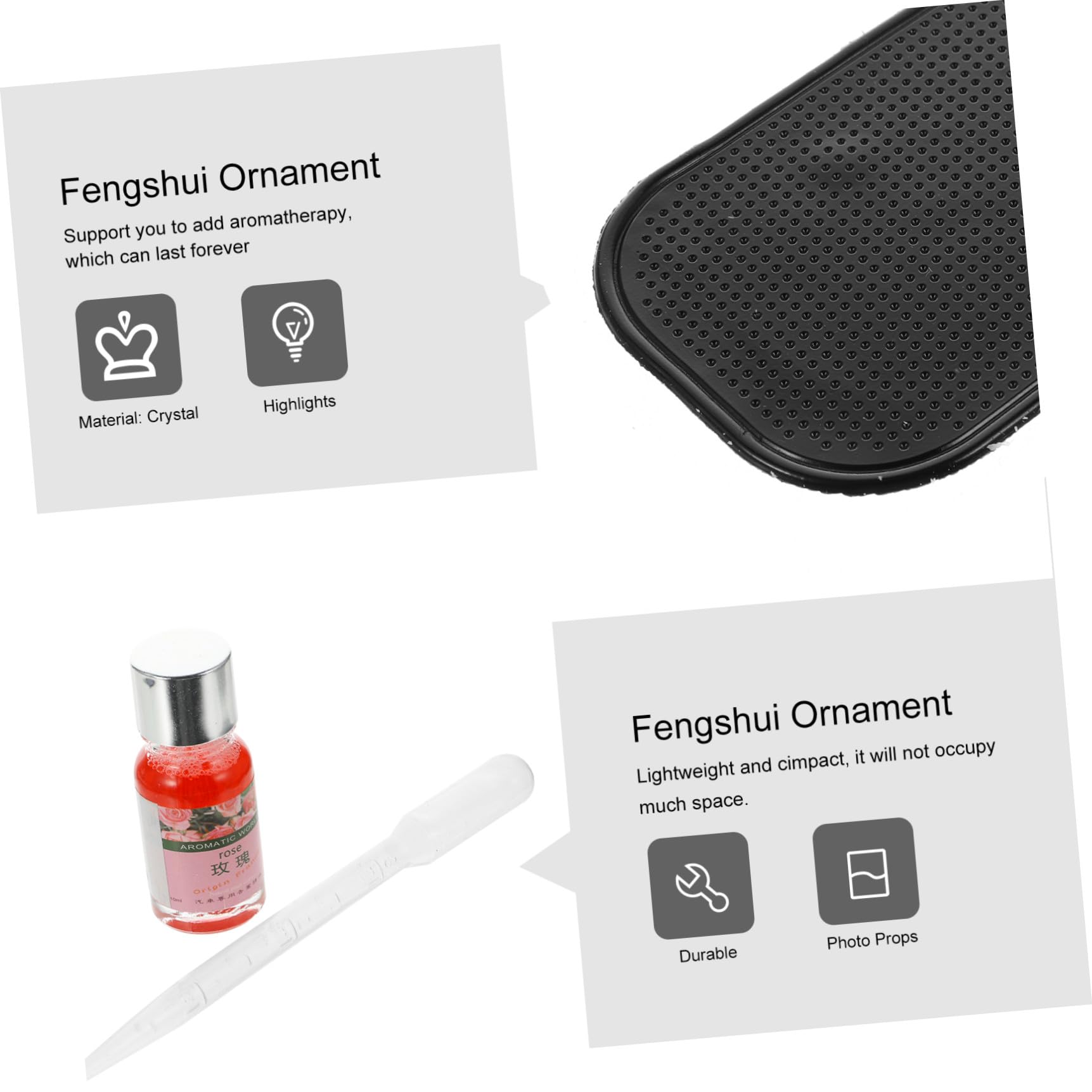 Anneome Decoración De Loto De Cristal Difusor Aromaterapia Giratorio Energía Solar Para Coche