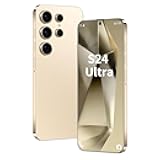 Unlocked Phone S24 Ultra Android Phone 8-core 8GB+256GB Cell Phone 7 inch HD Screen Mobile Phone 108MP+48MP Camera 6800 mAh Battery 5G Dual SIM (Titanium Yellow)