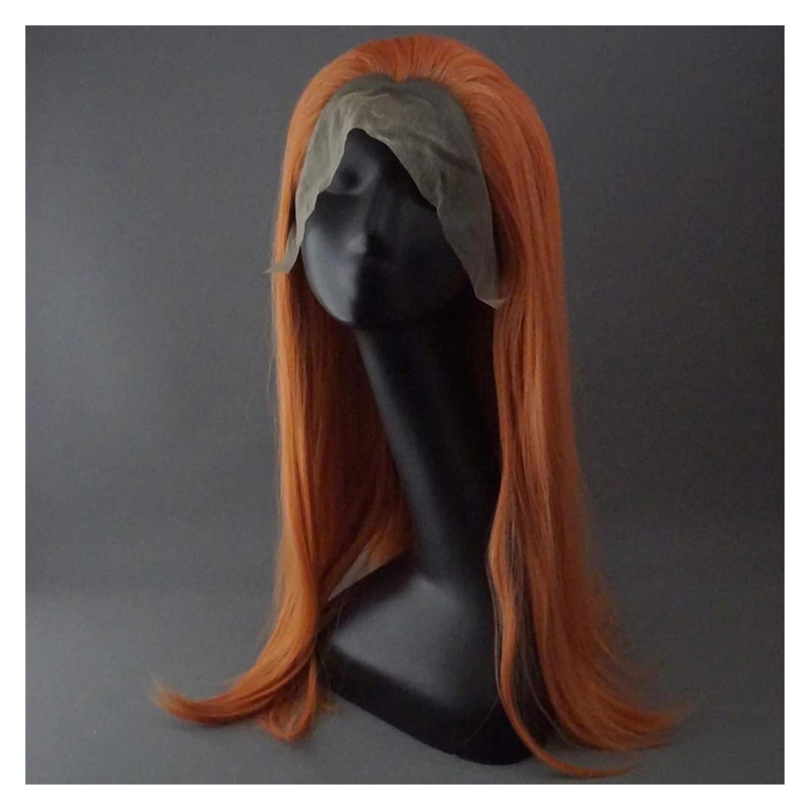 Extension per Capelli, Parrucche Lunghe E Lisce, Parrucche Sintetiche con Pizzo Frontale, Colore Arancione, per Donne Bianche, Parrucche per Cosplay/Feste, Pezzi di Capel（83 Mkd 4638-150%）