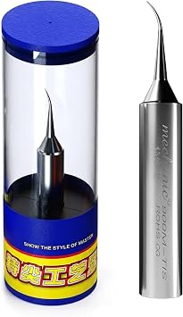0.2mm Micro-Soldering Iron Tip | 900M-T-TI Straight 900M-T-TIS Curved | Lead-Free Solder Tip for Bridging Jumper WireCurved
