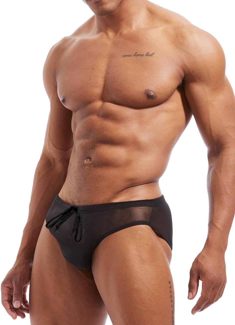 MZIOK Men's Sexy Low Rise Mesh Brief See Through Breathable Underwear - Image 4