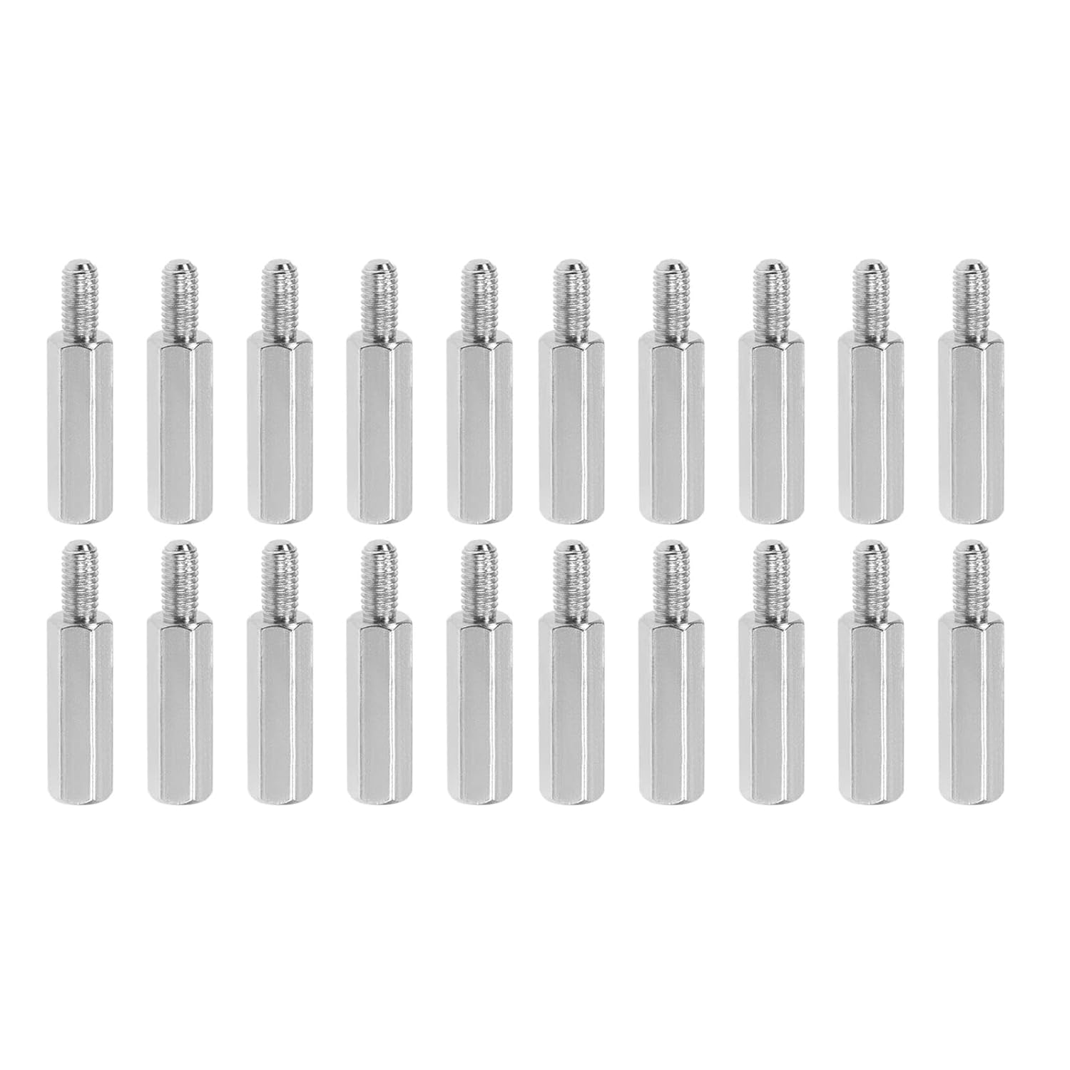 YOKIVE 20 Pcs M3 Standoff Screws, Nickel Plated Hex PCB Standoffs, Keep