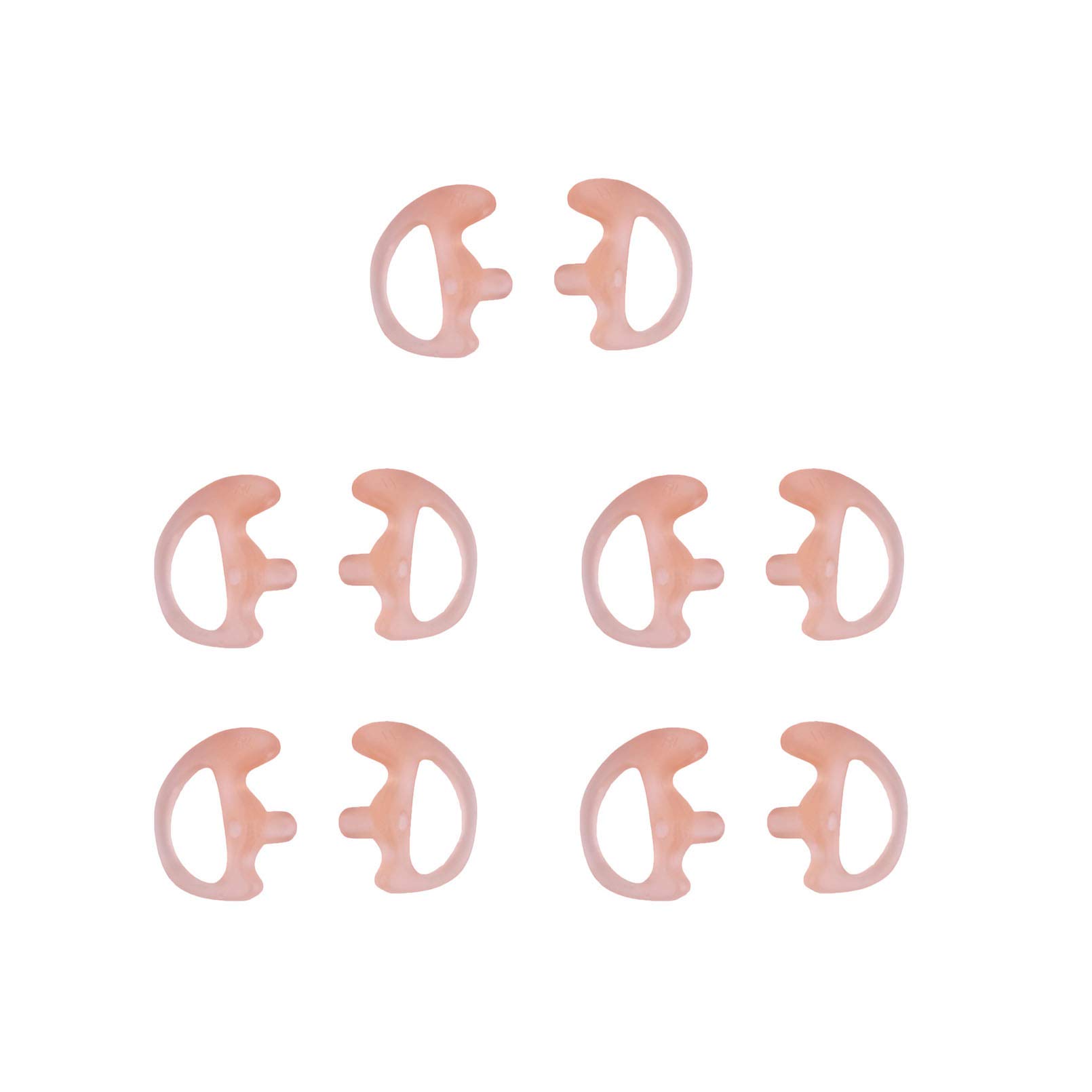 Two Way Radio Moule d'oreille de Remplacement Other Moulage Insert d'oreille en Silicone Doux pour Tube de Bobine Acoustique Earbud 5 Pair Small Carnation
