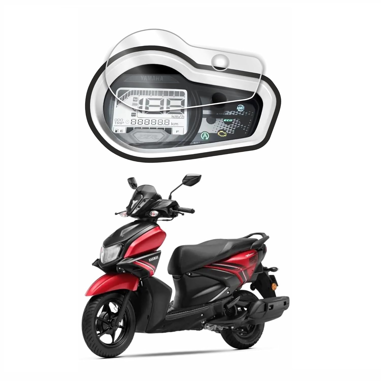 RTN TRADERS Digital Meter Screen Guard Compatible With YAMAHA RAY ZR 125 - Disc [with Button Hole] || Water Resistant || RayZR125 Bike Instrument Cluster Protector || Scratch Protector 2025 [Not Tempered Glass]-picture-10