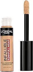 L'Oreal Paris Maquiagem Infallible Corretivo fosco à prova d'água, cobertura total, âmbar, 9,8 ml