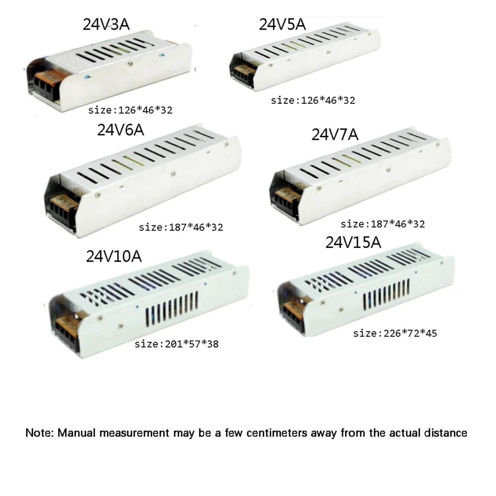Fuente de alimentación conmutada de Tira 24V DC 12V 24W 60W 360W 600W Transformador de luz AC 170-240V Adaptador de Fuente SMPS for Tiras LED(Q_20A)